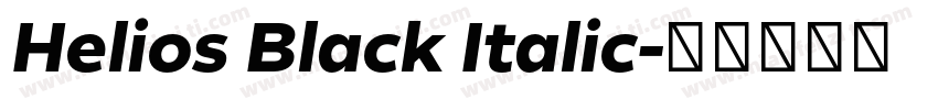 Helios Black Italic字体转换